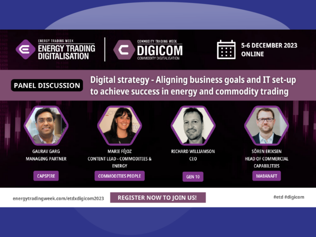 Discussing digital strategy in commodities