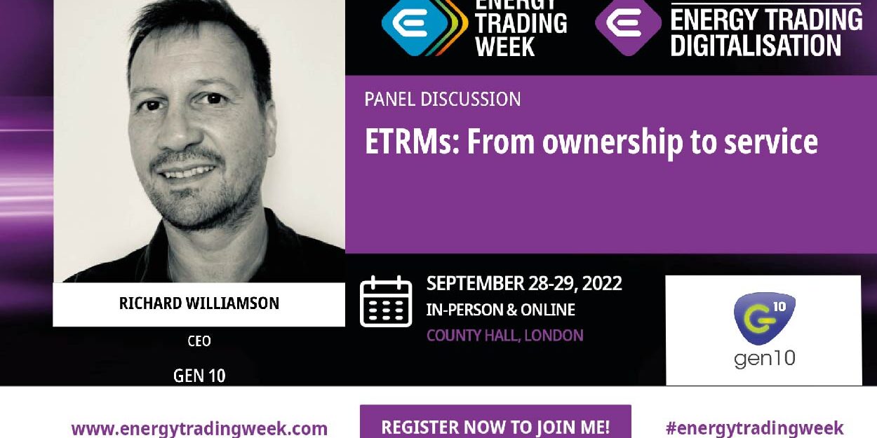 Join Gen10 at Energy Trading Week