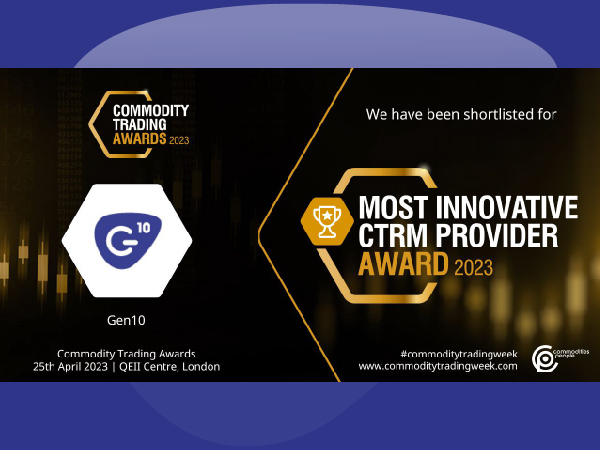 Gen10 most innovative CTRM provider Gen10 Most Innovative CTRM Award