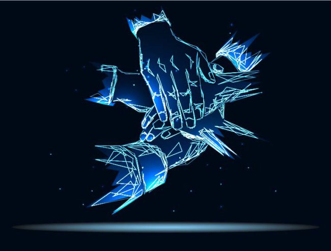 working together online