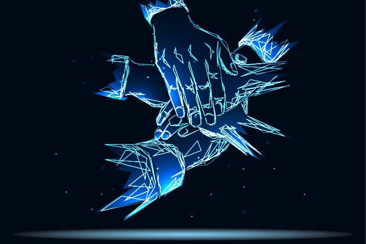 working together online