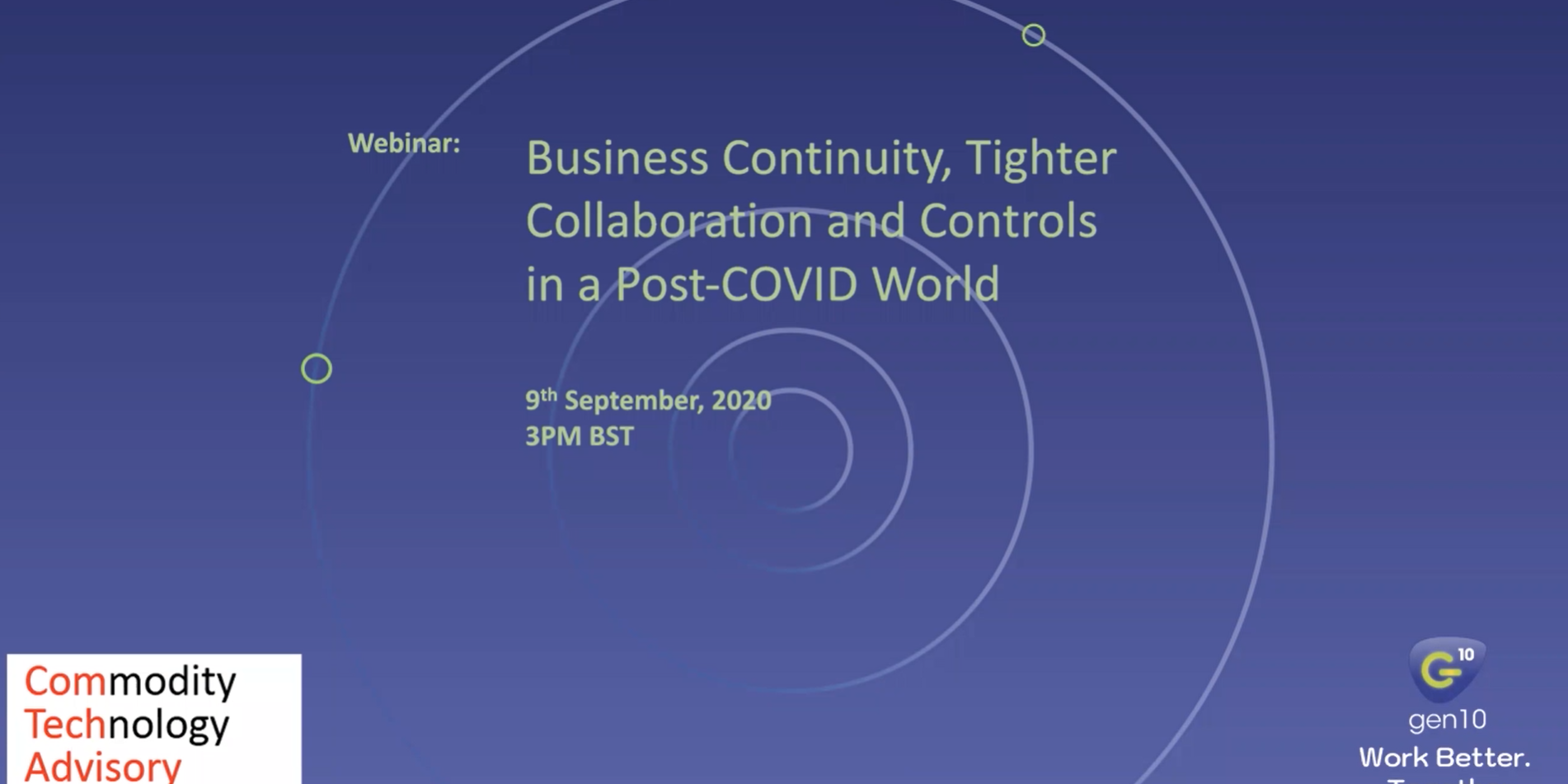 business continuity and CTRM webinar