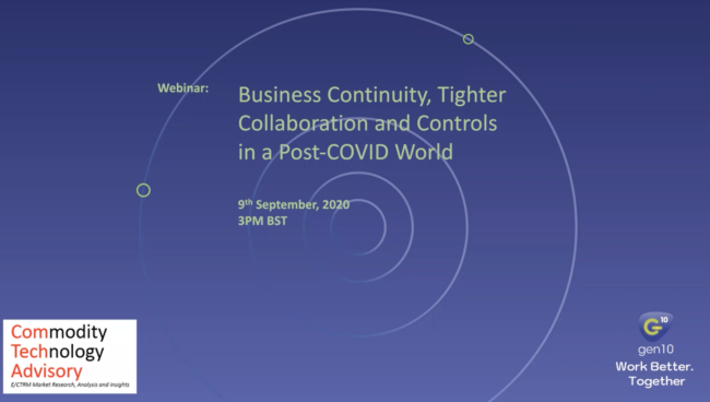 business continuity and CTRM webinar