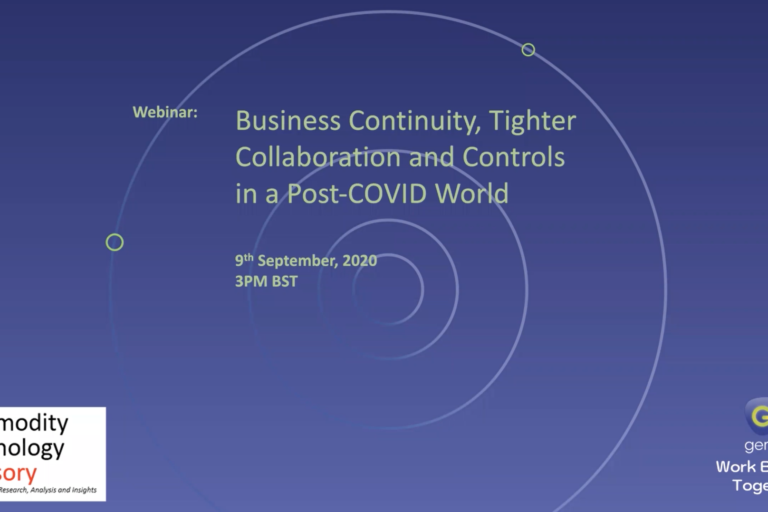 business continuity and CTRM webinar